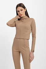 Beige SYNTHIA knitted suit: short jacket, tight pants Garne 3040013 photo №6