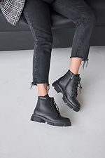 Women's leather boots of black color  4207013 photo №3
