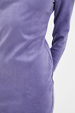 Деловое платье миди MALTA по фигуре из эко-замши фиолетового цвета Garne 3038014 фото №4