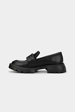 Klassischer Damen-Loafer aus schwarzem Echtleder Garne 3200014 Foto №4
