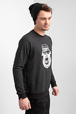 Gestricktes Sweatshirt mit Raglanärmeln und weißem Muster GEN 9000015 Foto №2