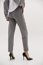 Классические высокие брюки EDIT из качественного эко-замша Garne 3039016 фото №5