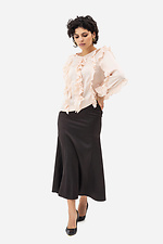Жіноча блуза TRACY молочного кольору з воланами Garne 3042016 фото №2