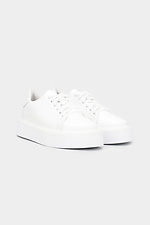 Basic white leather sneakers Garne 3200016 photo №1