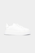 Basic white leather sneakers Garne 3200016 photo №3
