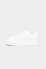 Basic white leather sneakers Garne 3200016 photo №4