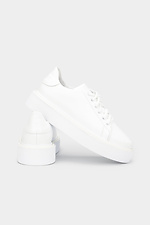 Basic white leather sneakers Garne 3200016 photo №5