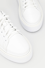 Basic white leather sneakers Garne 3200016 photo №6