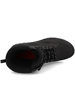 Шкіряні високі черевики в мілітарі стилі зі шнурками Forester 4203016 фото №6