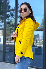 Waterproof windbreaker jacket with yellow hood AllReal 8042016 photo №4