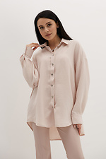 Oversized cotton shirt with asymmetric back Garne 3039017 photo №1