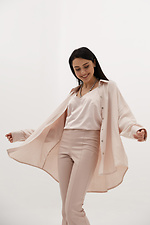 Oversized cotton shirt with asymmetric back Garne 3039017 photo №2