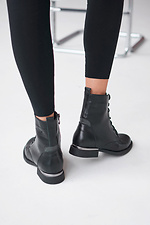 Classic women's boots made of natural black naplak.  4207017 photo №4