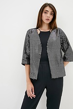 Glitter PATY open-front jacket with wide short sleeves Garne 3037018 photo №1