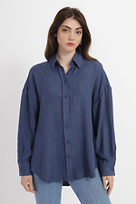 Oversized cotton shirt with asymmetric back Garne 3039018 photo №4