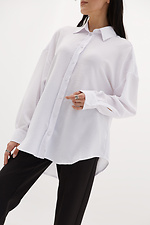Oversized cotton shirt with asymmetric back Garne 3039019 photo №2