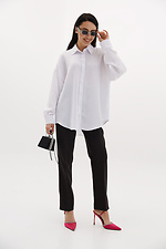 Oversized cotton shirt with asymmetric back Garne 3039019 photo №4