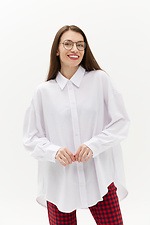 Oversized cotton shirt with asymmetric back Garne 3039019 photo №5