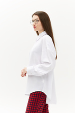 Oversized cotton shirt with asymmetric back Garne 3039019 photo №7
