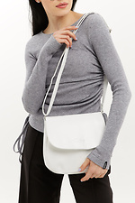 Жіноча сумка кроссбоді білого кольору з довгою ручкою через плече Garne 3300019 фото №1