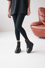 Hohe Winterstiefel aus echtem Leder mit Plateau.  4207019 Foto №3