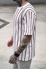 Oversized striped long-leg T-shirt GRUF 8050019 photo №2