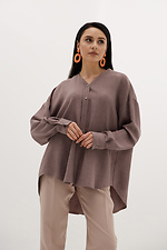 Oversized cotton shirt with asymmetric back Garne 3039020 photo №1