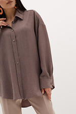 Oversized cotton shirt with asymmetric back Garne 3039020 photo №3