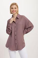 Oversized cotton shirt with asymmetric back Garne 3039020 photo №4