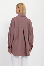 Oversized cotton shirt with asymmetric back Garne 3039020 photo №6