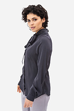 Классическая женская рубашка CORA графитового цвета с бантом - поясом Garne 3042020 фото №5