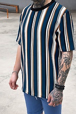Oversized striped long-leg T-shirt GRUF 8050020 photo №1