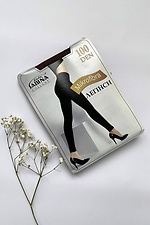 Schwarze enge 100 den Microfaser-Leggings 8055020 Foto №1