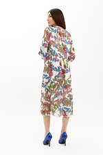 Floral print chiffon midi dress with cropped puff sleeves Garne 3039021 photo №7