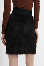 Fluffy short skirt LETIZIA from jersey "grass" in black Garne 3040021 photo №3