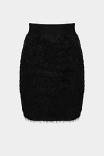 Пушистая короткая юбка LETIZIA из трикотажа "травка" черного цвета Garne 3040021 фото №5
