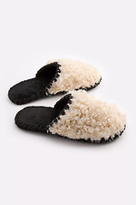 Warm slippers with light-colored lamb fur Family Story 4008021 photo №1