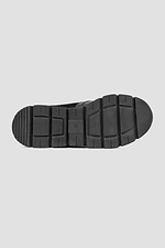 Кожаные женские зимние кроссовки черного цвета  4206021 фото №4