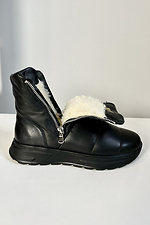 Women's winter boots made of black genuine leather  4207021 photo №2