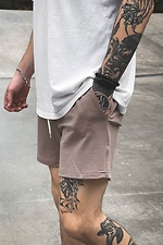 Beige lockere gerade Shorts GRUF 8050021 Foto №1