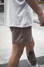 Beige lockere gerade Shorts GRUF 8050021 Foto №3