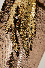 Блестящая юбка миди SHOW в золотые пайетки з разрезом сзади Garne 3037022 фото №4
