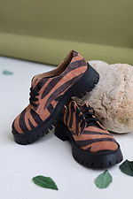 Tiger women's oxfords made of natural suede Garne 3200022 photo №7