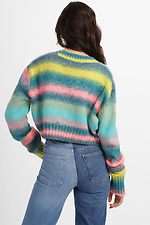 Short multicolored knitted cardigan Garne 3400022 photo №3