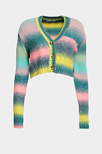 Short multicolored knitted cardigan Garne 3400022 photo №5