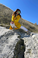 Yellow autumn parka long with a hood. AllReal 8042022 photo №6