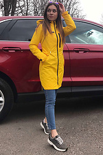 Yellow autumn parka long with a hood. AllReal 8042022 photo №7