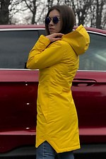Yellow autumn parka long with a hood. AllReal 8042022 photo №9