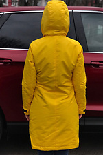 Yellow autumn parka long with a hood. AllReal 8042022 photo №10