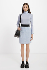 Fluffy short skirt LETIZIA from jersey "grass" blue Garne 3040023 photo №2